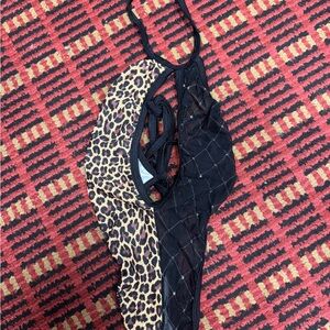 Leopard and Black Women's Intimate Bodysuit